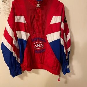 Vintage NHL Montreal Canadians Quarter Zip Starter Jacket